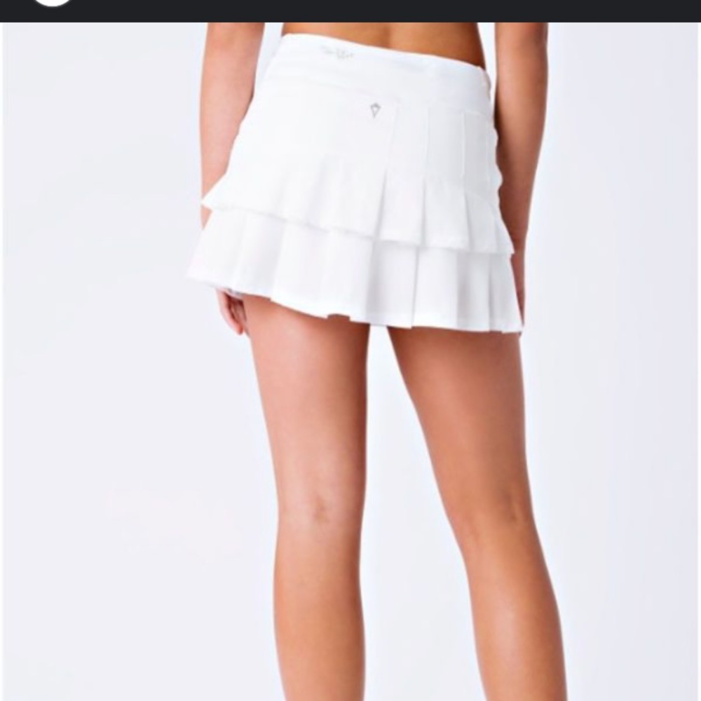 Ivivva girls white skirt skort 12 athletic lululemon set the pace